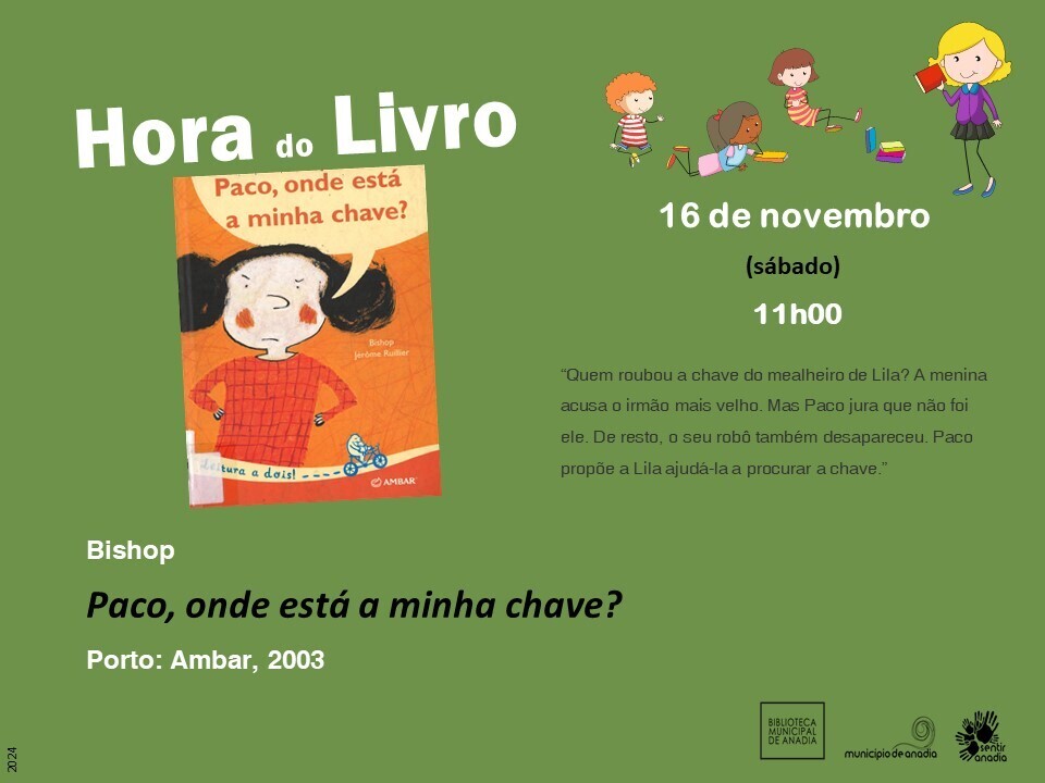 Hora do Livro: "Paco, onde está a minha chave?"  