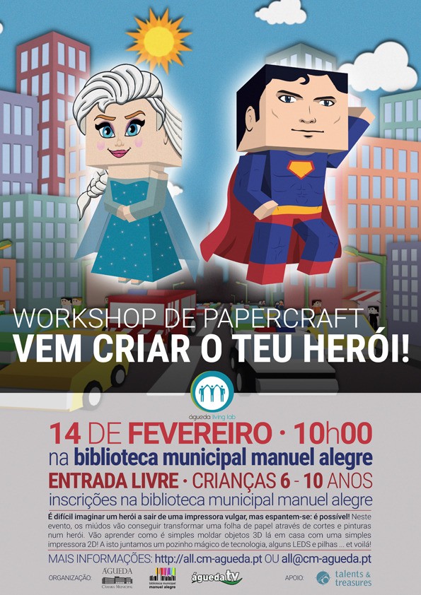 Workshop de papercraft: Vem criar o teu herói! 