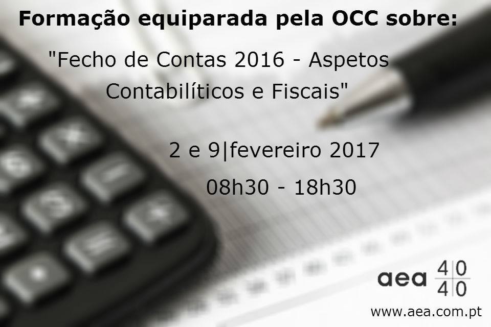 Formação Equiparada pela OCC sobre: "Fecho de Contas 2016 - Aspe :: 2 a 9 fevereiro