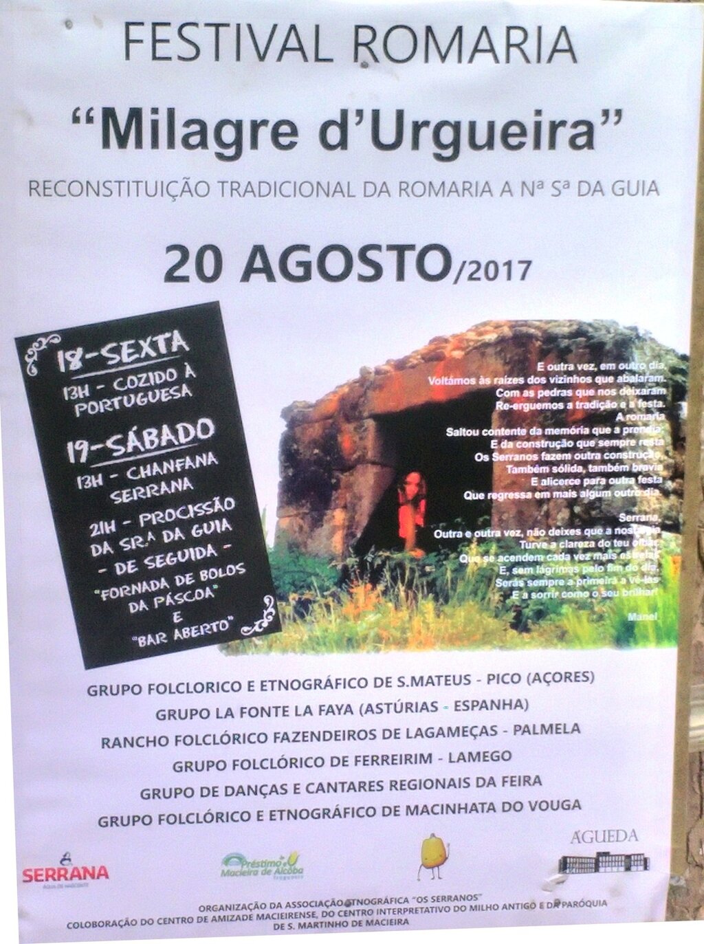 Festival Romaria "Milagre d'Urgueira", Urgueira, Macieira de Alcôba
