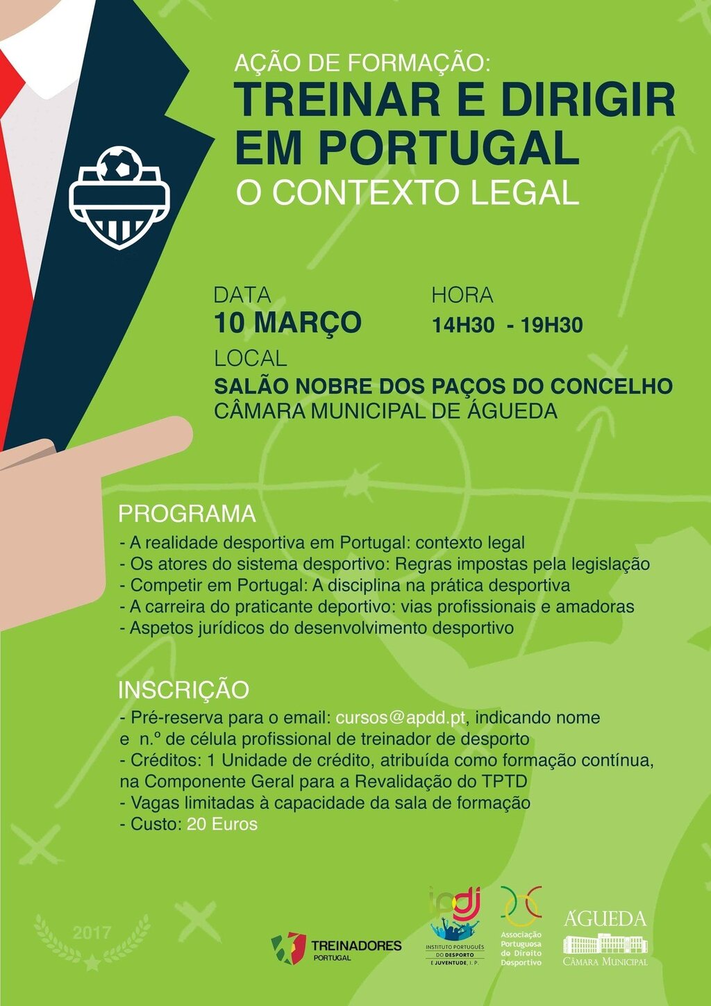 Ação de formação: “Treinar e Dirigir em Portugal - Contexto Legal”