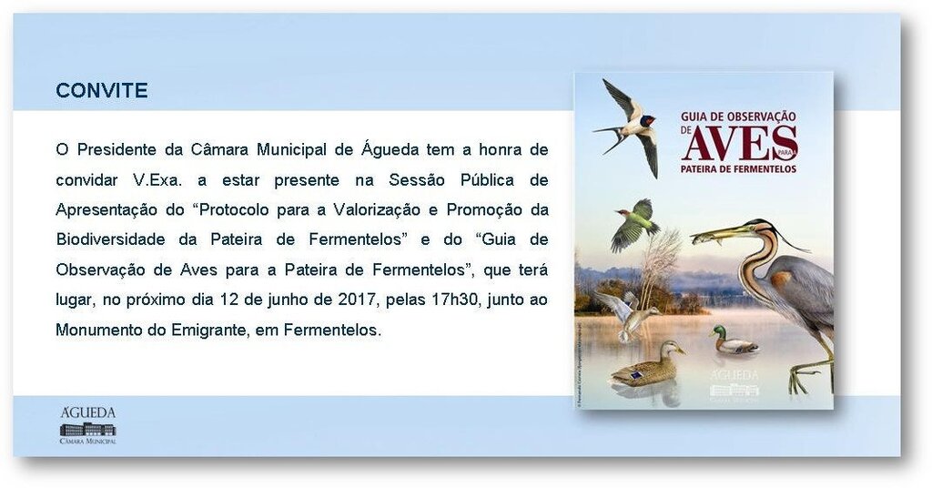 Convite :: Apresentação do Guia de Observação de Aves da Pateira de Fermentelos :: 12 de junho - ...