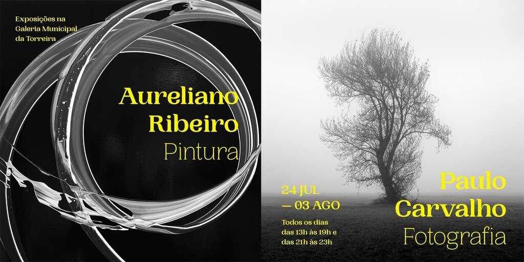 Exposições de Aureliano Ribeiro e Paulo Carvalho