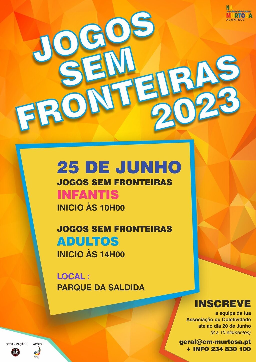  INSCRIÇÕES ABERTAS PARA OS JOGOS SEM FRONTEIRAS 3870