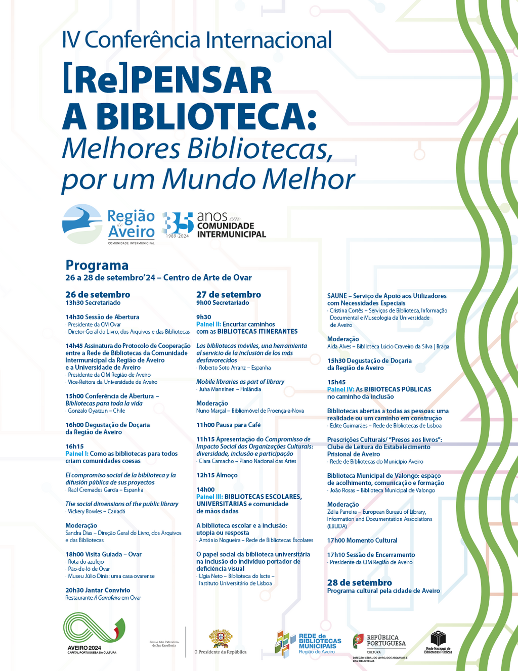 Região de Aveiro organiza IV Conferência Internacional [Re]Pensar a Biblioteca