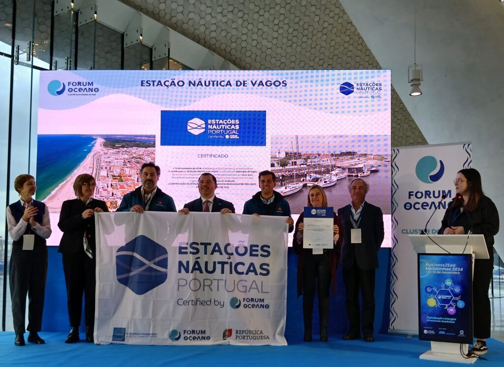 Estação Náutica de Vagos recebe certificado de renovação no evento Business2Sea 2024