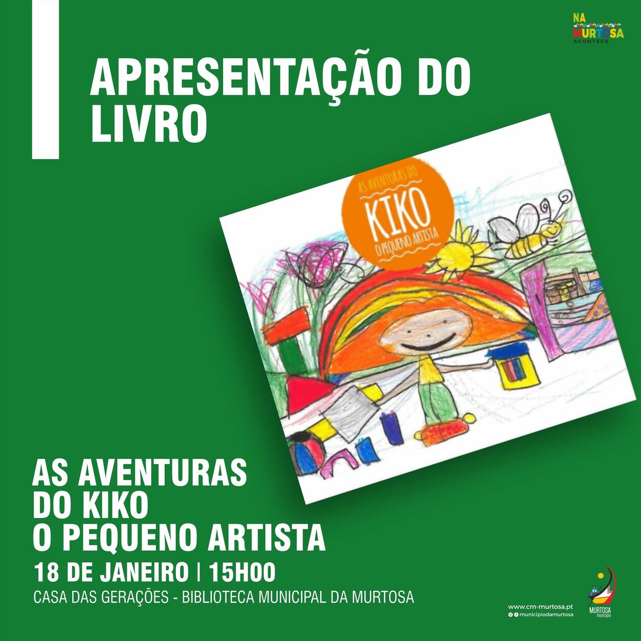 CASA DAS GERAÇÕES RECEBE APRESENTAÇÃO DO LIVRO “AS AVENTURAS DO KIKO, O PEQUENO ARTISTA”