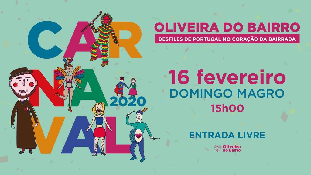Carnaval de Oliveira do Bairro no Domingo Magro | 16 de fevereiro 