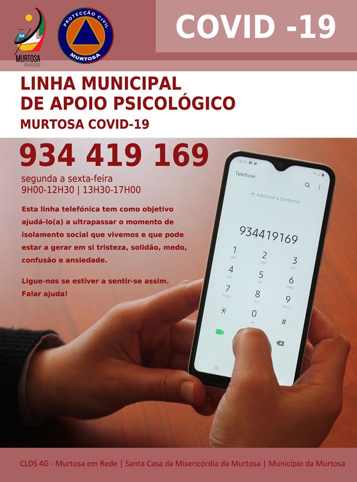 LINHA MUNICIPAL DE APOIO PSICOLÓGICO MURTOSA COVID-19